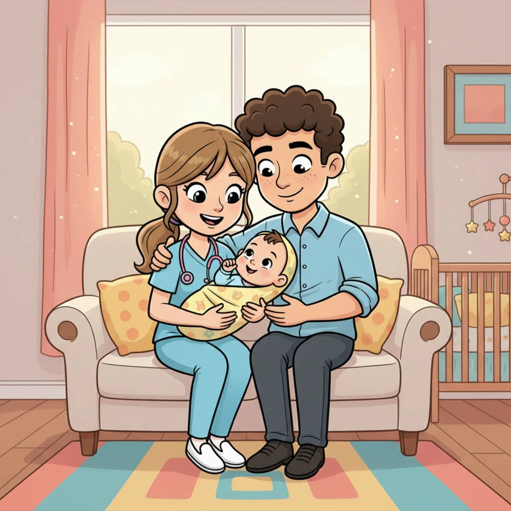 Years later, their family grew with the arrival of their first son, Lucas, a sweet baby with fair skin and soft brown hair. Beth and Matt gazed lovingly at their tiny bundle, their hearts overflowing with a new kind of joy and wonder. Their home was now filled with happy gurgles and tiny fingers.