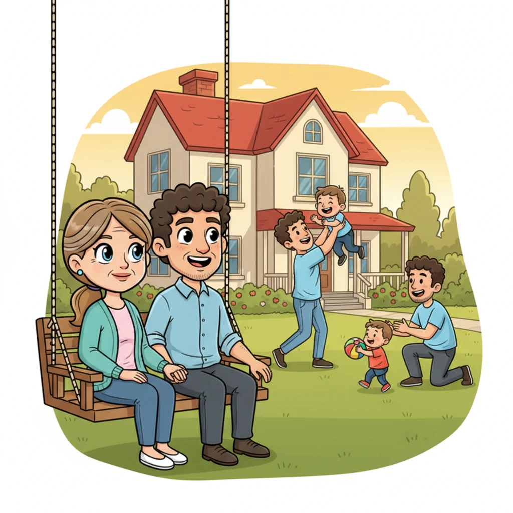 Now middle-aged, Beth and Matt sat on their porch, holding hands, watching Lucas and Michael, grown into fine young men, playing with their own children. Their love, strong and true, had blossomed into a beautiful family, proving that happily ever after was real.