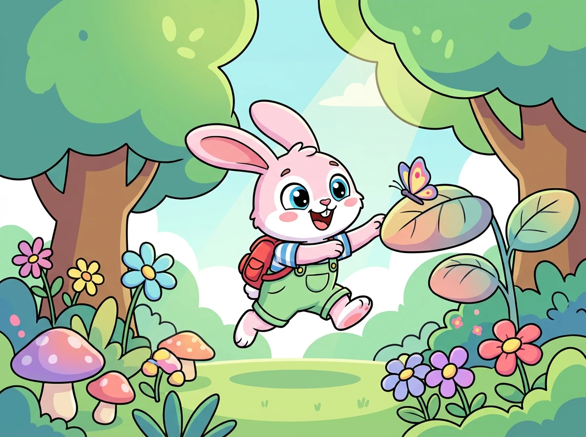 Di sebuah hutan yang rindang, hiduplah seekor kelinci bernama Rara. Rara sangat suka bermain dan menjelajahi hutan setiap hari.