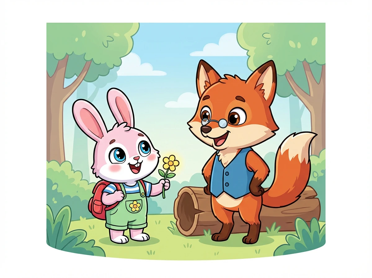 Suatu hari, Rara bertemu dengan seekor rubah bernama Rio. Rio dikenal sebagai rubah yang cerdik dan bijaksana.