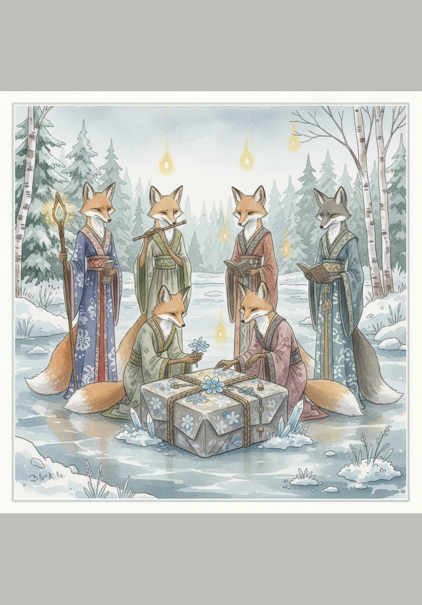 A group of slender foxes stopped their practice to point and whisper, telling Ella that elephants were much too heavy for the delicate sport of skating. Their cold laughter echoed through the frosty trees, making Ella’s trunk droop with sudden sadness and doubt.