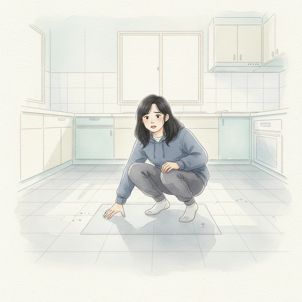 恐惧像冰冷的藤蔓，缠住了她的心脏，越收越紧。这不是幻觉，她冲到厨房，手指抚过那片光滑冰冷的地面，上面只有一层薄薄的灰尘。昨天晚上，它还稳稳地立在这里，发出低沉的嗡鸣，现在却什么都没有了。