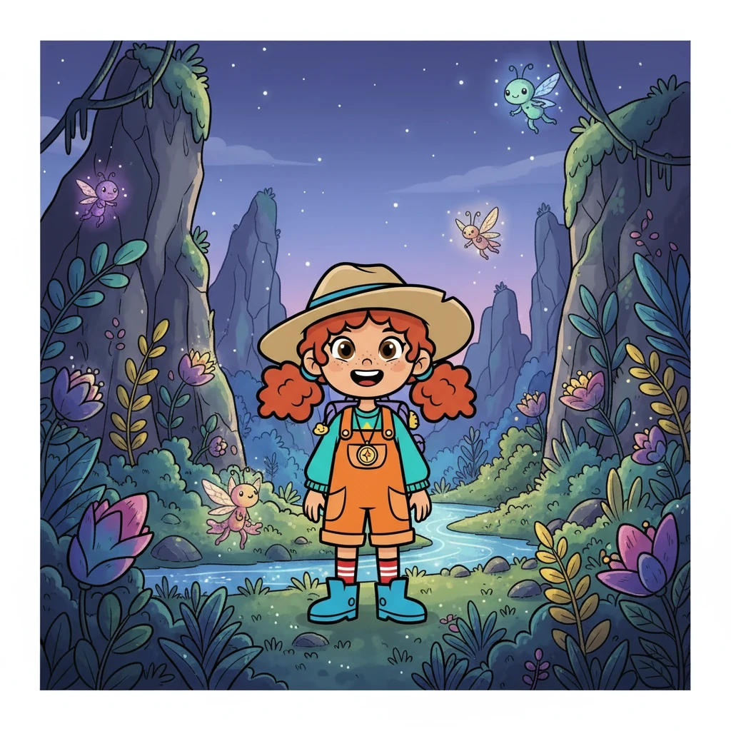 Finally, Elara arrived at a hidden valley, filled with glowing plants and mystical creatures. She realized that the greatest adventure was not just about the destination, but the journey and the people she met along the way.