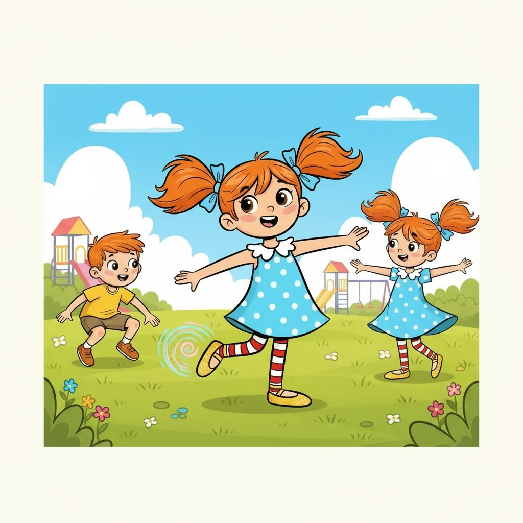 Діти почали вигадувати нові рухи. Петрик стрибав, як жабка, Марійка крутилася, ніби соняшник. А Софійка, зосереджено, робила плавні рухи ногою, показуючи, як її черевичок дарує їй відчуття польоту.