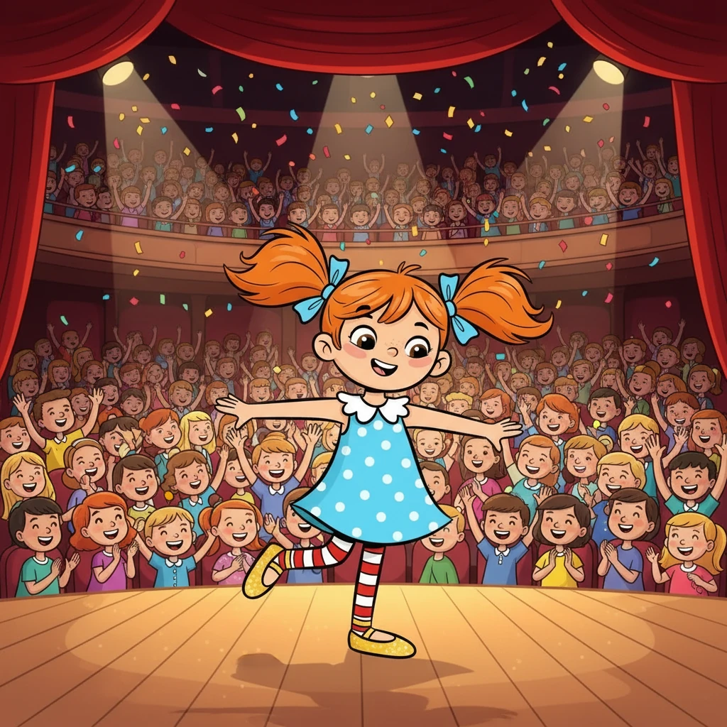 Після виступу зал вибухнув оплесками. Діти кричали: «Софійка — справжня зірка!» Дівчинка посміхнулася своєму черевичку: «Ми змогли разом!» Тепер вона знала, що бути собою – це найпрекрасніше.