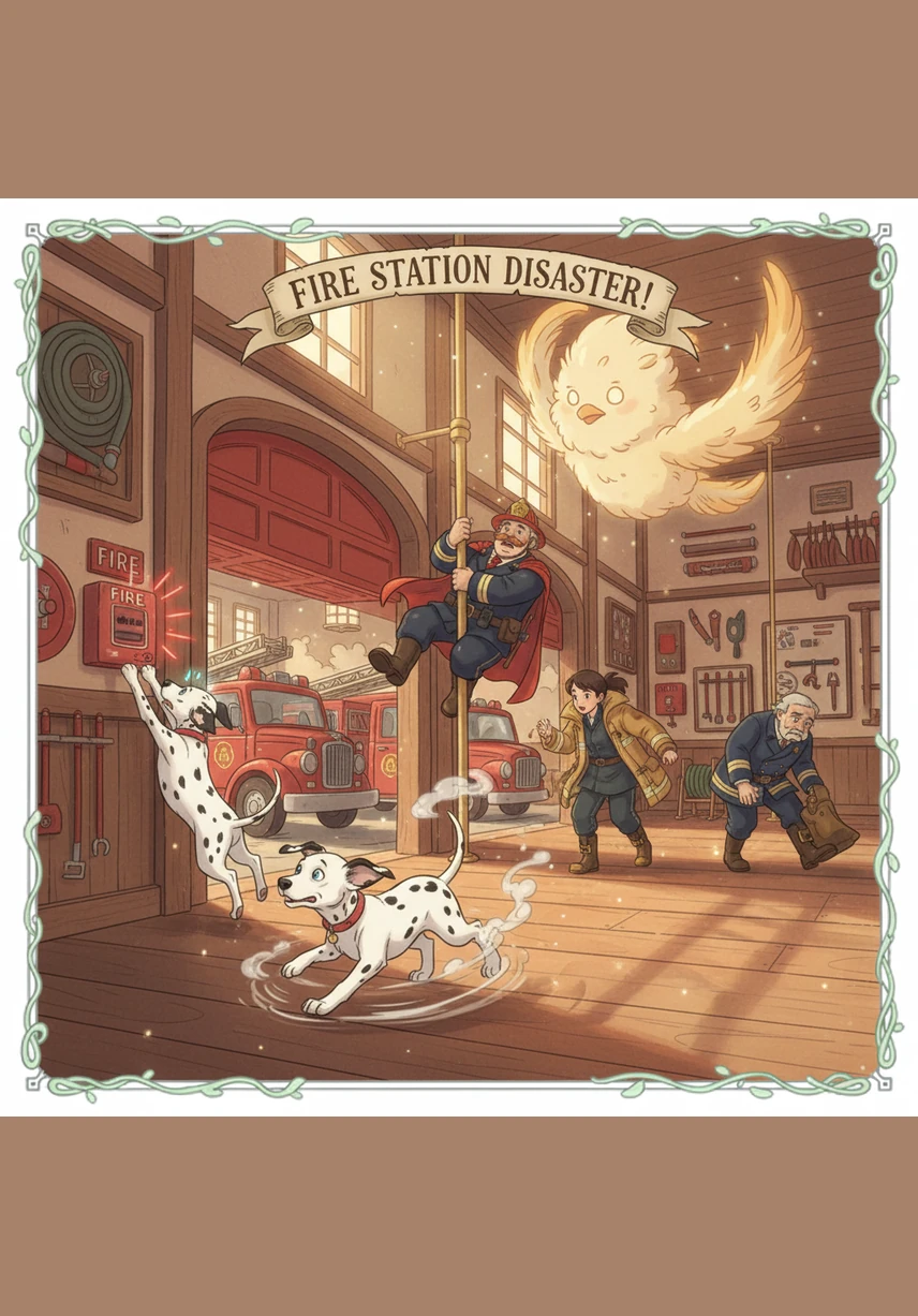 Bobby begins to panic, spinning in circles as he realizes the firefighters won't be able to find their gear in time. Matrix takes a deep breath and stands tall, his organized mind starting to formulate a plan.