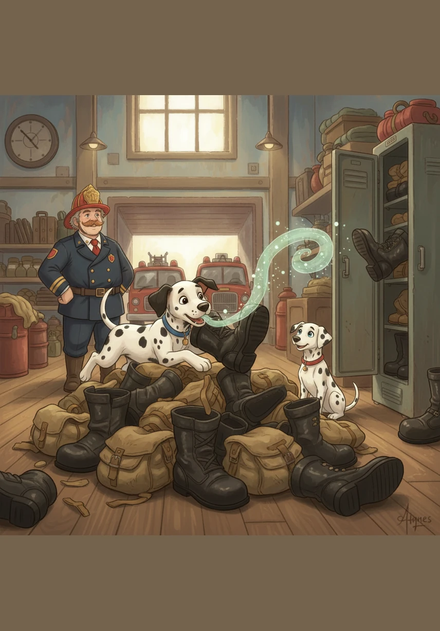 Bobby dives into the pile and takes a big sniff of a stray black boot. "This one smells like peppermint soap!" he barks, tossing it toward the correct locker with newfound speed.