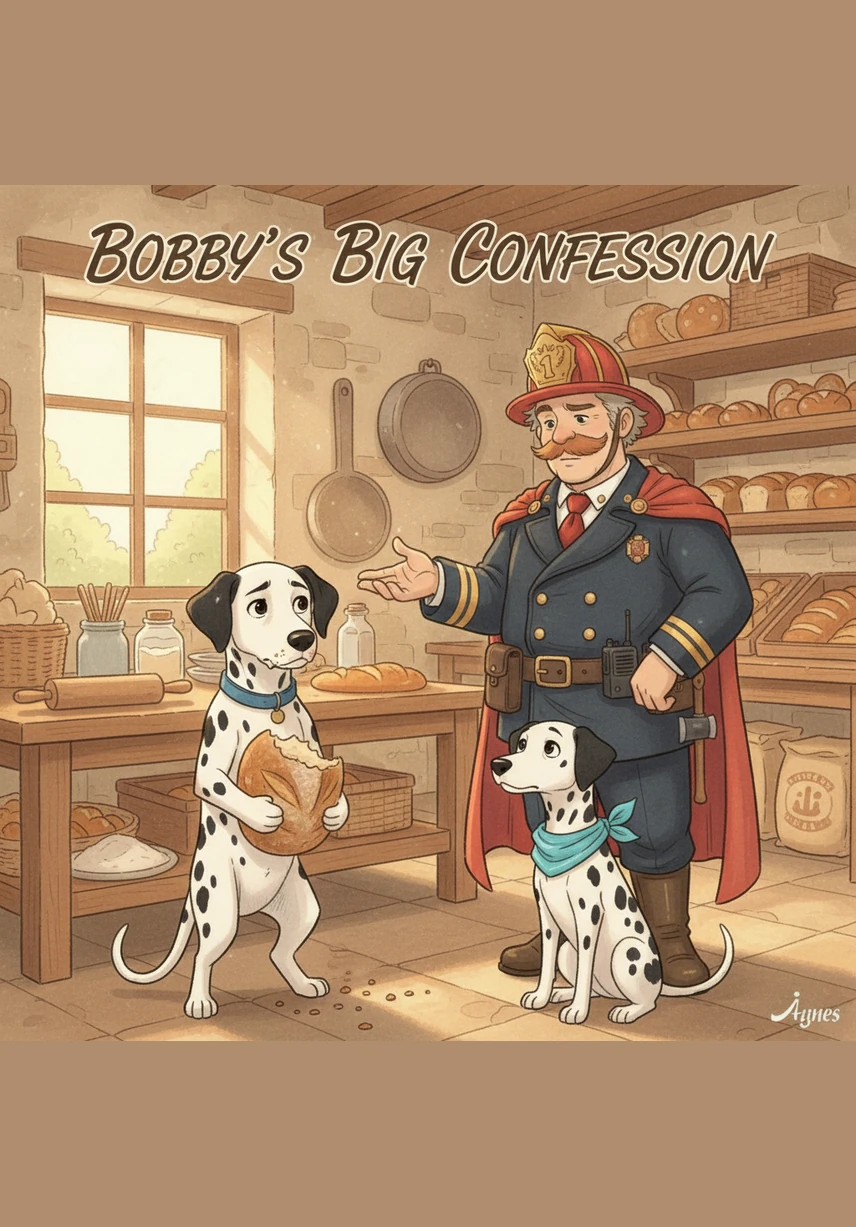 Bobby confesses to making the mess, and Matrix explains how they worked together to fix it before the alarm stopped. Chief Miller listens intently, his caterpillar mustache twitching as he begins to smile.