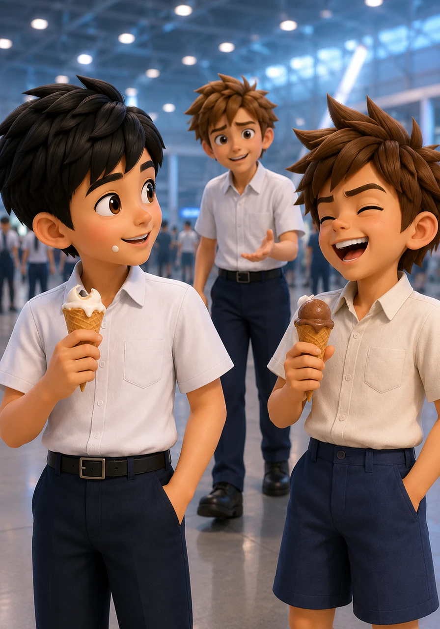 Kaito stares in disbelief at his name listed under 'Runner-Up' and feels a profound sense of pride and accomplishment, despite not winning the top prize. As he and Ren celebrate with ice cream, Sora approaches, awkwardly admitting Kaito's story was actually pretty cool, making Kaito smile as he realizes his journey has truly just begun.