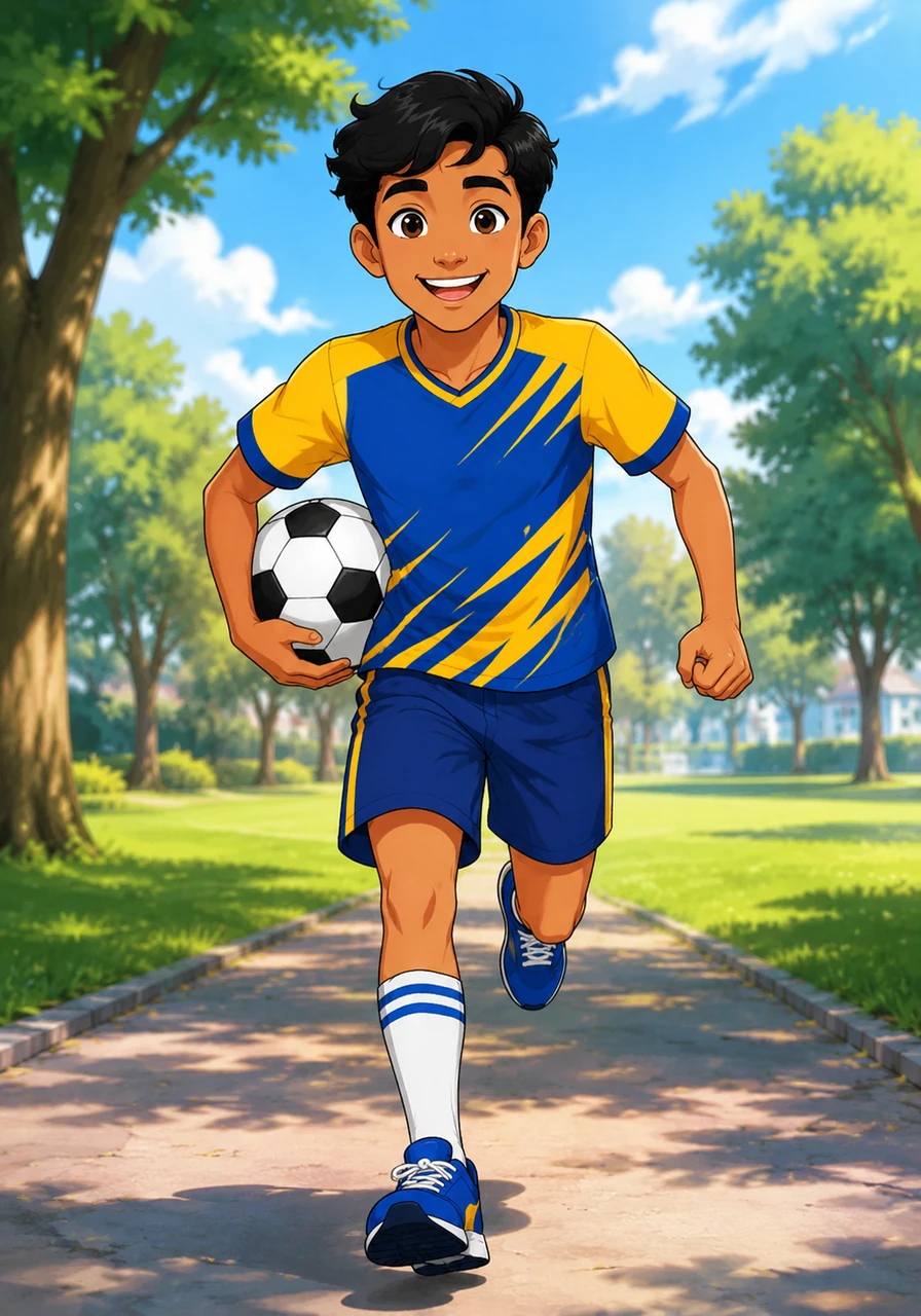 Salman is a fourteen-year-old boy who loves football more than anything else in the world, dreaming of becoming a famous player. Every day after school, he grabs his favorite soccer ball and rushes to the nearby park with a bright, hopeful smile.