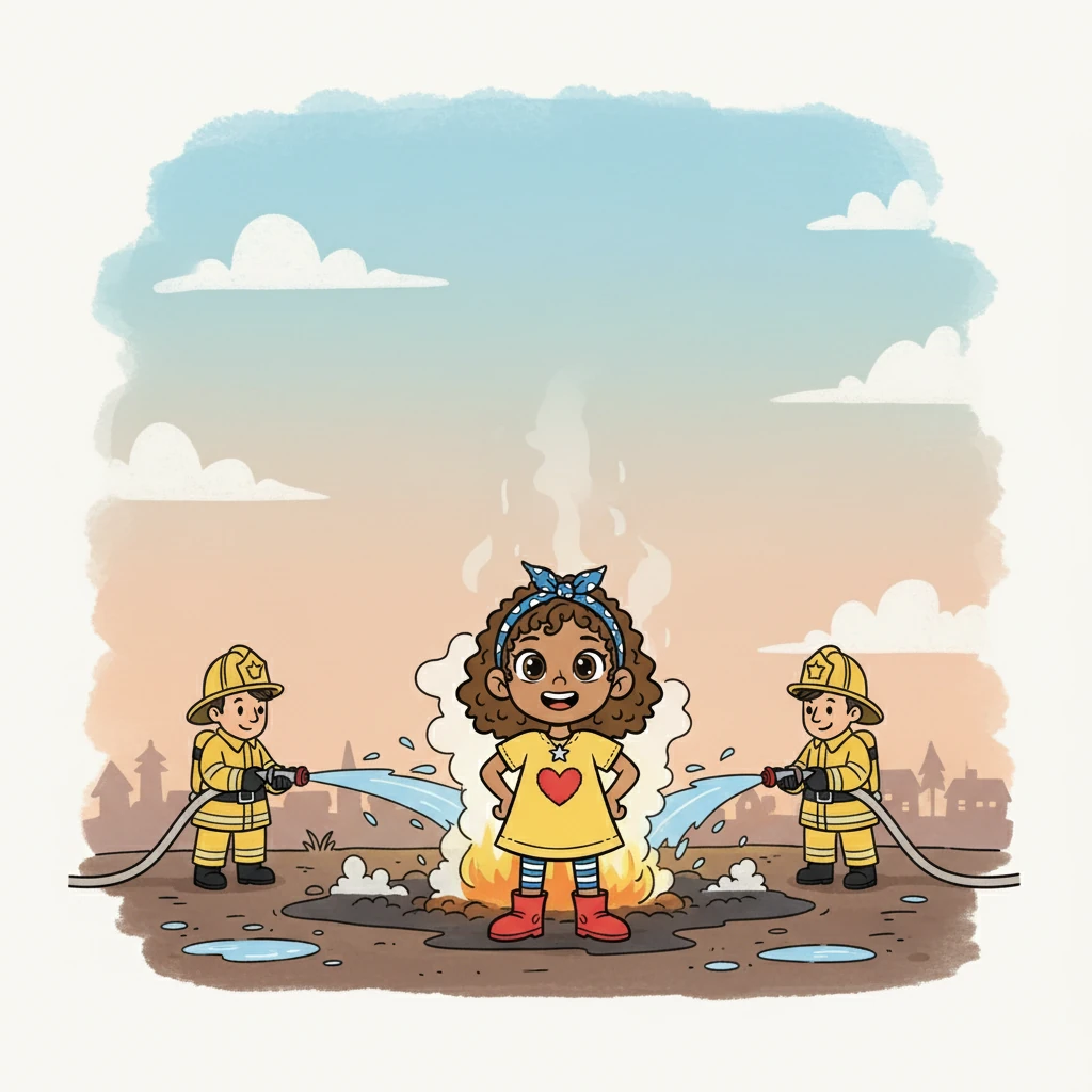 After what felt like a very long time, the fire was finally gone. The firefighters continued to spray water, ensuring that all embers were extinguished. Everyone breathed a collective sigh of relief.