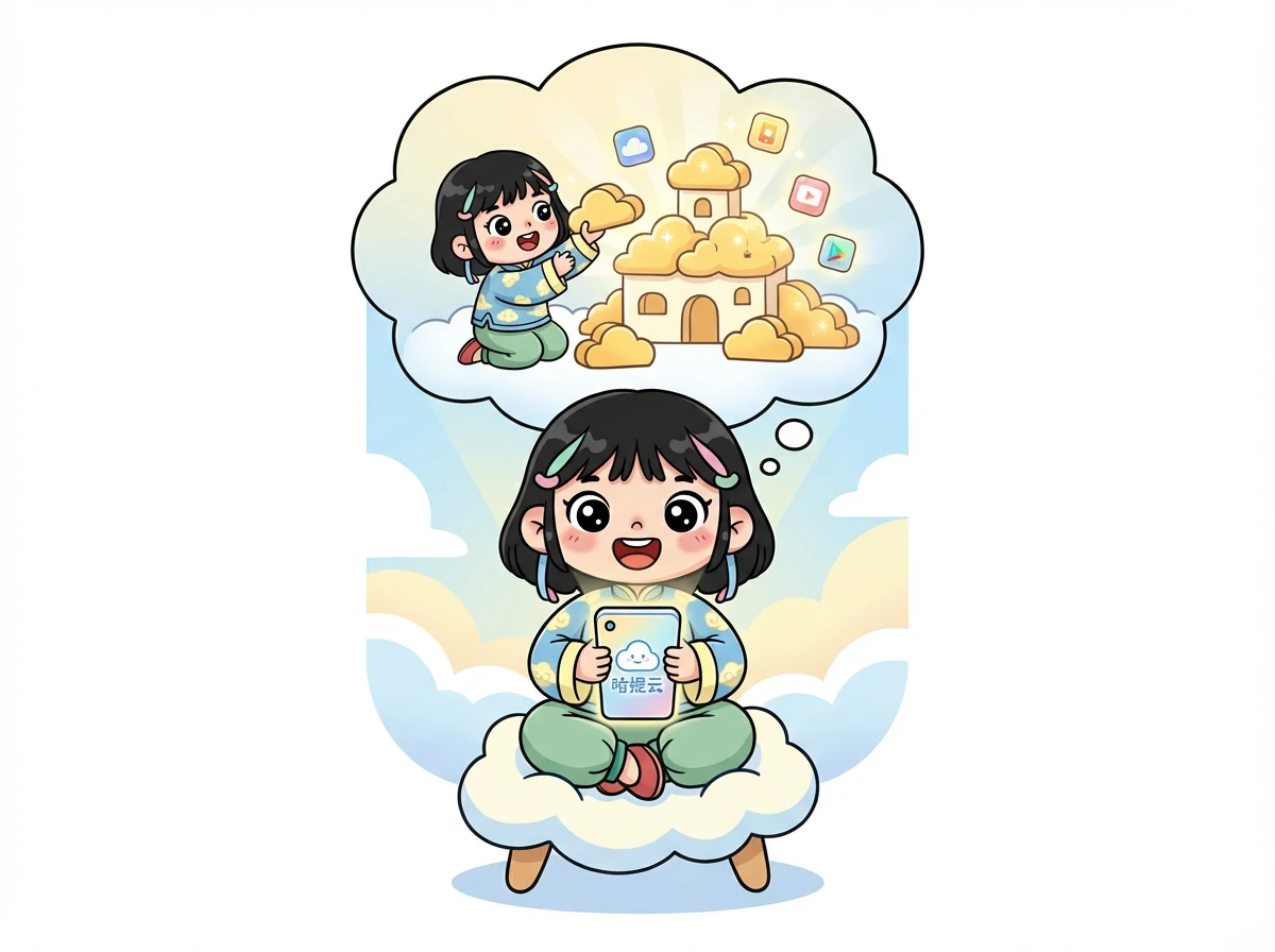 他听说了一种叫做“哈提云”的神奇软件，据说可以让人轻松地搭建自己的应用。
