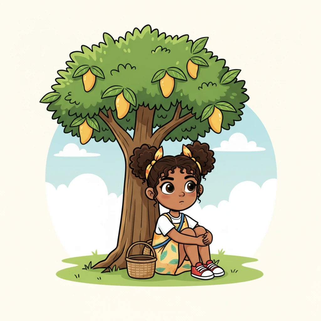 Sitting back under her mango tree, Nia hugs her knees, a pensive look on her face. Her dreams are big, bigger than her chores, bigger than her secret reading spot. She wants to learn everything, to explore the world through books.