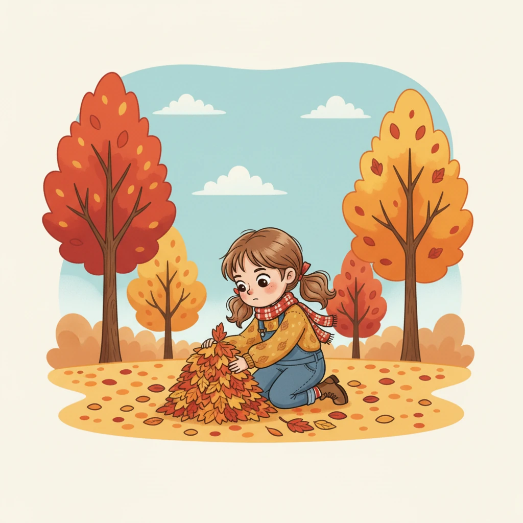 Mais quand l'automne arrive et que les jours raccourcissent, le soleil n'est plus aussi chaud et lumineux. Les feuilles ne peuvent plus fabriquer autant de nourriture. L'arbre, très intelligent, décide qu'il est temps de se reposer pour l'hiver.