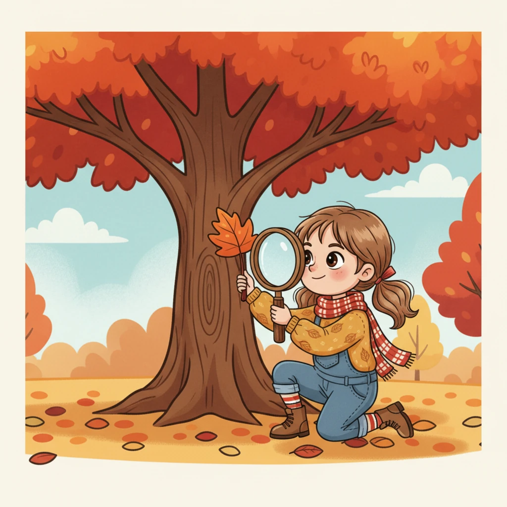 Pour se préparer à laisser tomber ses feuilles, l'arbre construit un petit "mur" spécial à la base de chaque tige de feuille. Ce mur est fait de cellules et aide la feuille à se détacher proprement, sans faire de mal à l'arbre.