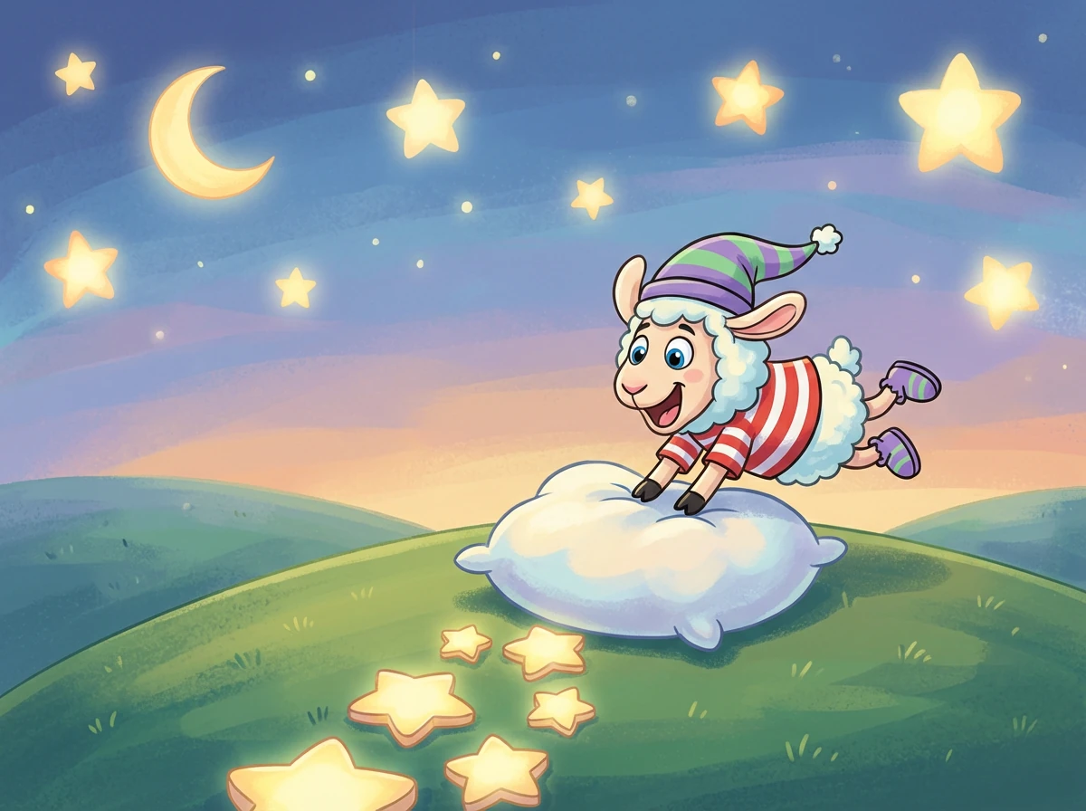 Baa Baa looked worried. "But what if I can't sleep right?" A kind cow, Clara, mooed gently. "Sometimes, Baa Baa, our minds are too busy. We need to relax."