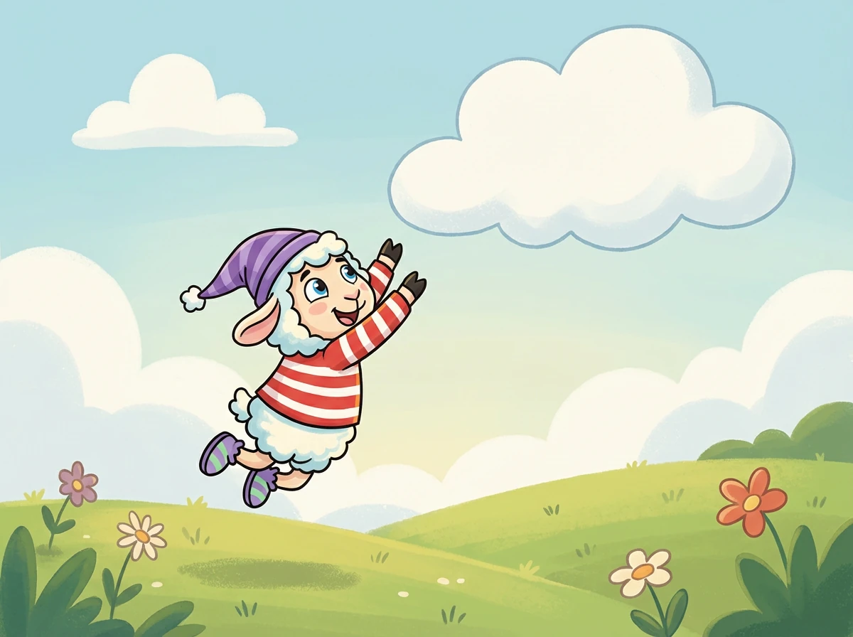 As Baa Baa slept, a gentle smile spread across his face. He dreamt of green pastures and fluffy clouds, knowing that tomorrow he would wake up refreshed and ready for a brand new day.