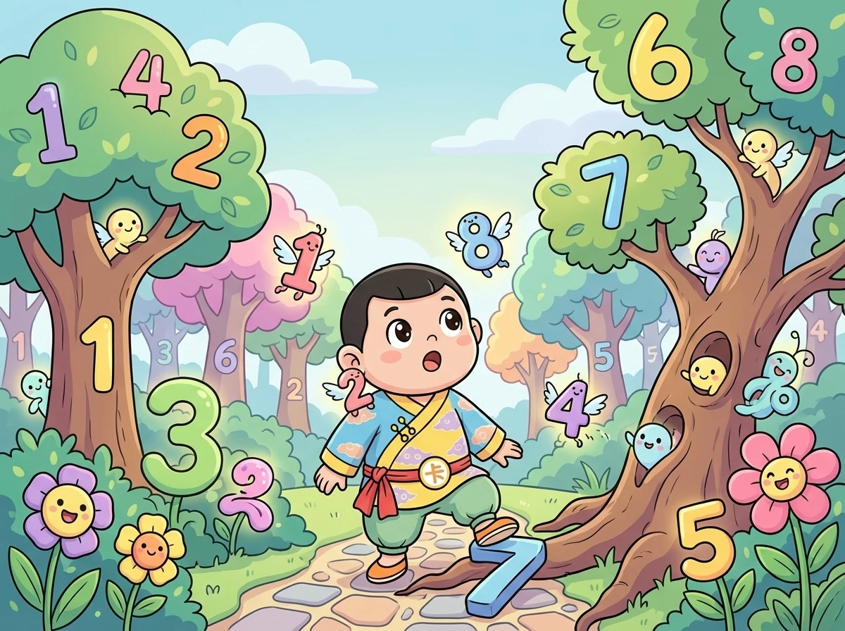 卡卡踏上了寻找修理算术题机器零件的旅程。他首先来到了数字森林，这里住着各种各样的数字精灵。