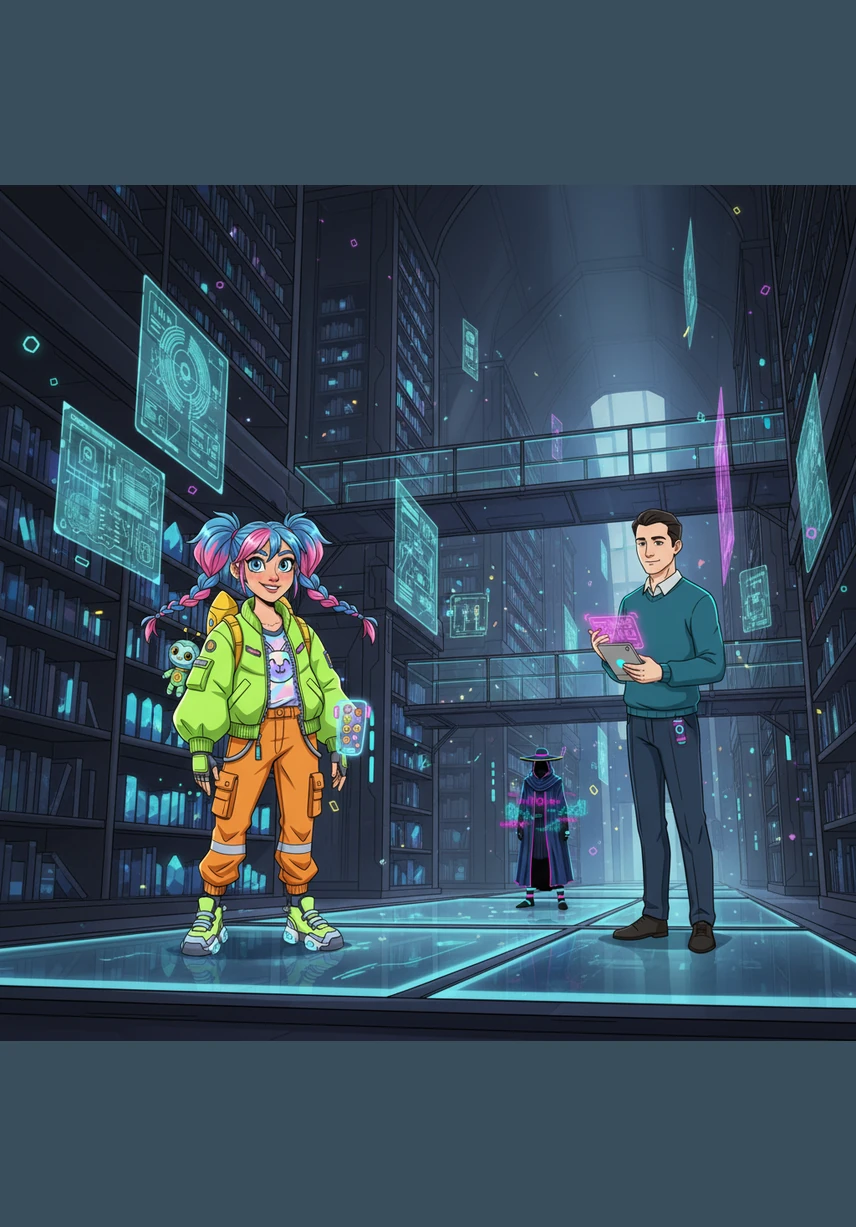 In the hushed silence of a grand library, Julian the librarian offers Elara a polite, distant smile that feels like a closed book. The warmth she hoped for is replaced by the cool, professional gaze he reserves for overdue notices, leaving her feeling like a mere acquaintance.