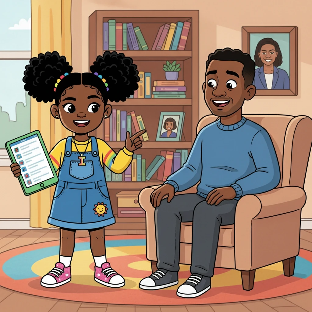Dad looked a bit confused, but Imani, with a sparkle in her eyes, clarified her role models, including the one and only, Michelle Obama. Dad's smile grew wider as he listened.