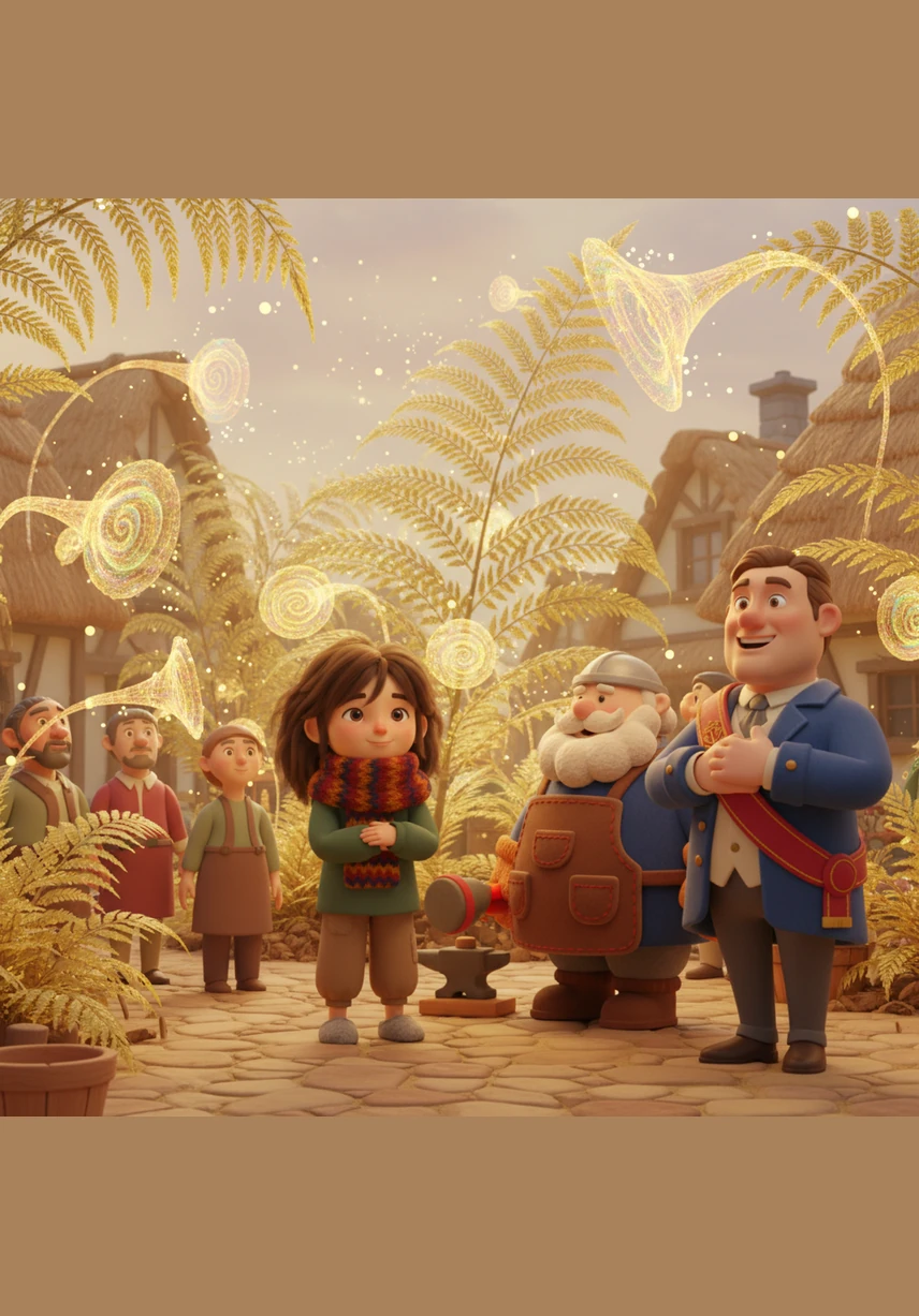 The next morning, the village woke not to a rooster's crow, but to a magnificent symphony of golden trumpets and humming ferns. The Echo-Garden had exploded into a bioluminescent display of color that smelled like gratitude and peace.