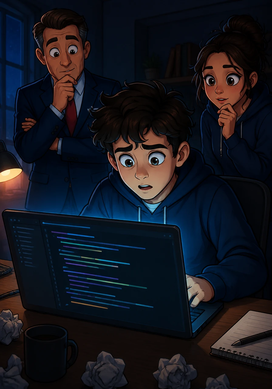 At 2:45 AM, Caleb's desperation led him to an anonymous forum where he discovered a thread titled 'The Perfect Optimizer.' The script displayed on the screen was elegant and flawless, solving every technical hurdle he had been unable to clear on his own.