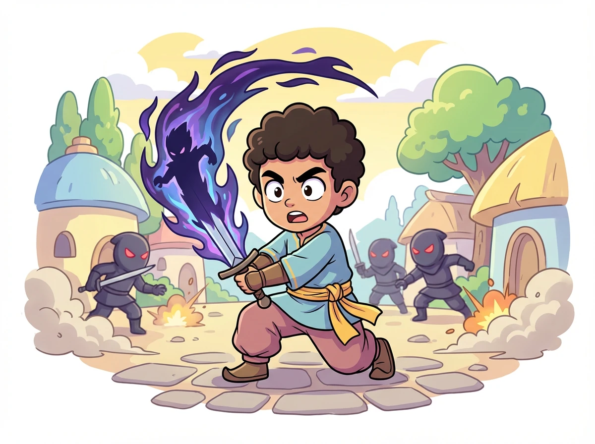 في قرية رين الهادئة، يهاجم مقاتلون غامضون فجأة. يكتشف رين قدرته الخارقة لأول مرة: “ظل السيف”.