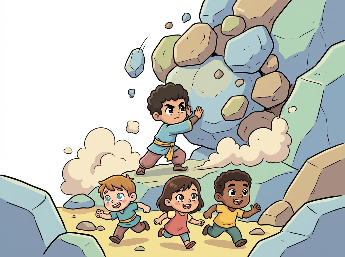 توما ينقذ المجموعة من خطر كبير. يظهر قوة التضحية من أجل الأصدقاء.