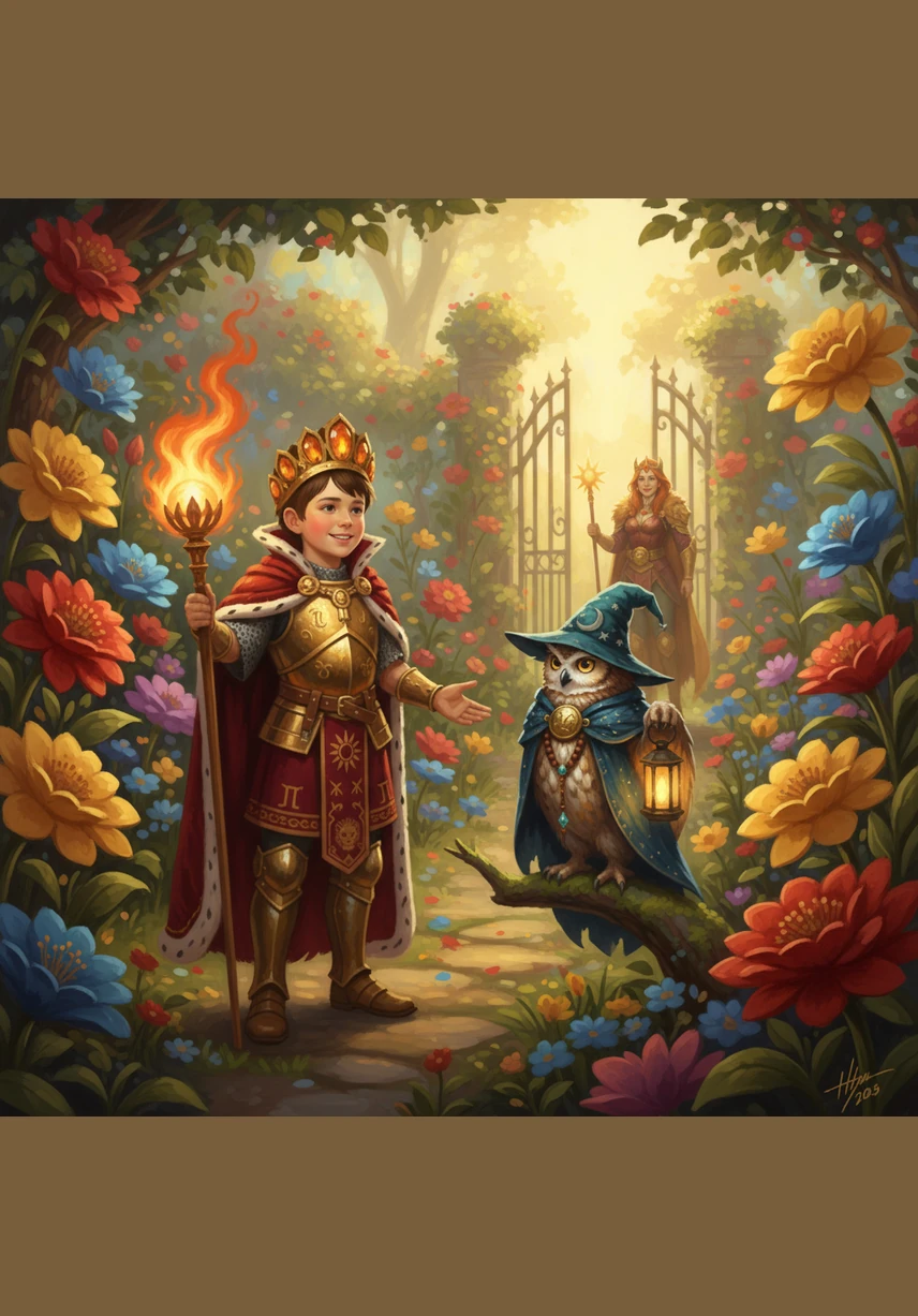 Leo realized that his life felt much easier and his heart felt much bigger now that he was organized and responsible. He thanked Hoot for showing him the way and promised to keep tending to his inner garden every single day. The story ends with Leo standing confidently in his beautiful, blooming world.