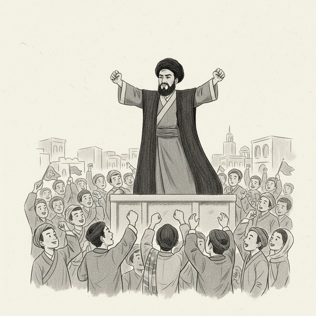 到了1951年，一位名叫摩萨台的勇敢首相站了出来，他大声宣布：“石油是伊朗的！我们要收回它，为我们自己的人民服务！”这便是著名的石油国有化运动。