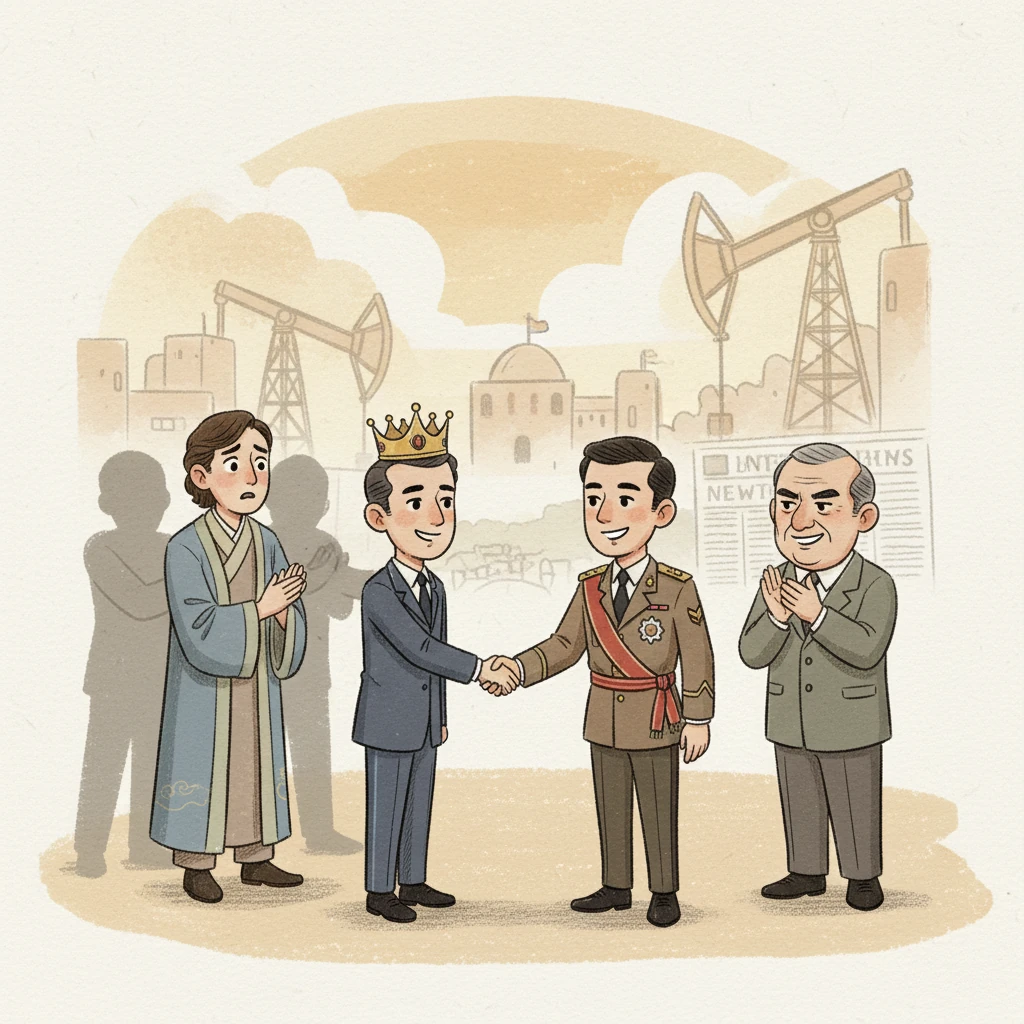 英国人非常愤怒，于是他们找到了强大的美国帮忙。1953年，美英两国秘密策划了一场政变，推翻了摩萨台，扶植亲美的巴列维国王重新掌权，伊朗与美国一度成为“铁杆好朋友”。