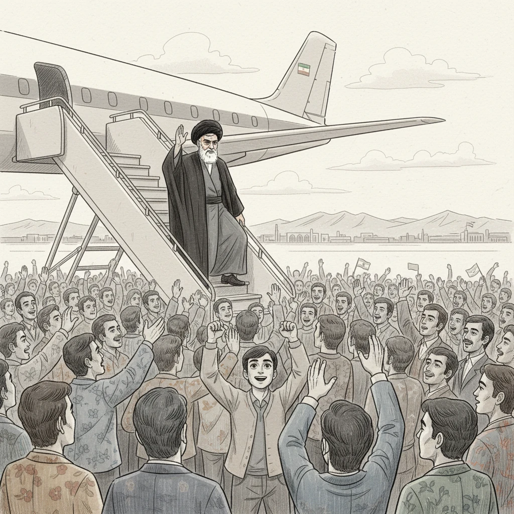 1979年，霍梅尼从流亡地法国回到了伊朗。在民众的强烈支持下，他们推翻了国王的统治，国王仓皇逃往国外。伊朗成立了伊斯兰共和国，新政府非常痛恨美国。