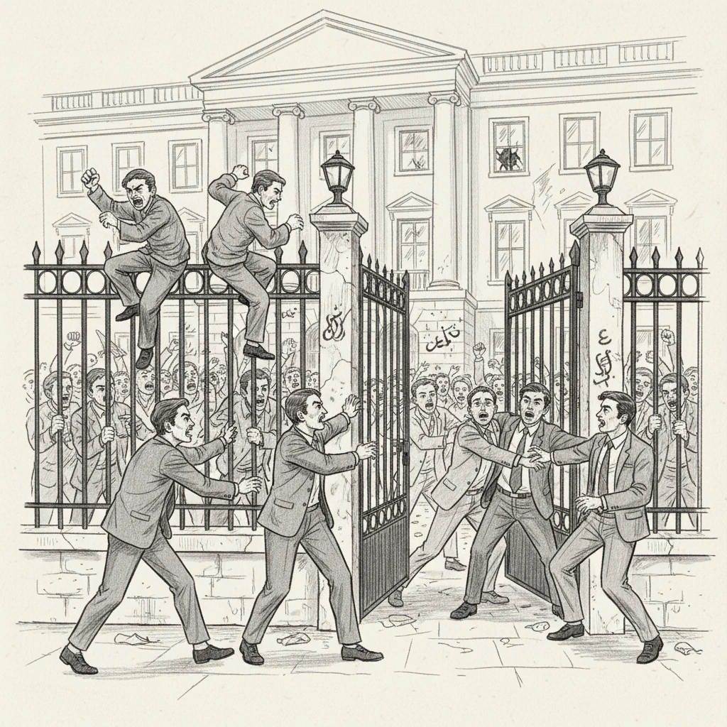 同年，病重的国王前往美国治病，这彻底激怒了伊朗人。一群学生冲进美国大使馆，将52名美国外交官扣押，这一事件持续了444天，让两国关系彻底跌入冰点。