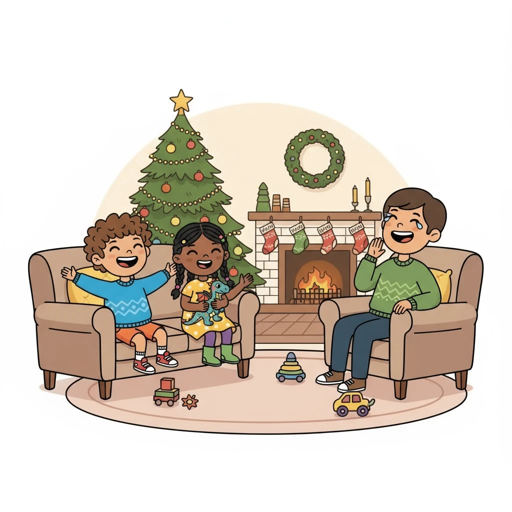 Back home, the siblings recounted their adventure. "We were rescued by Santa Claus!" Mia exclaimed. Their parents chuckled, and then burst out laughing when they learned Claus's real name. The happy family knew that they will always remember the magic of Wonder World.