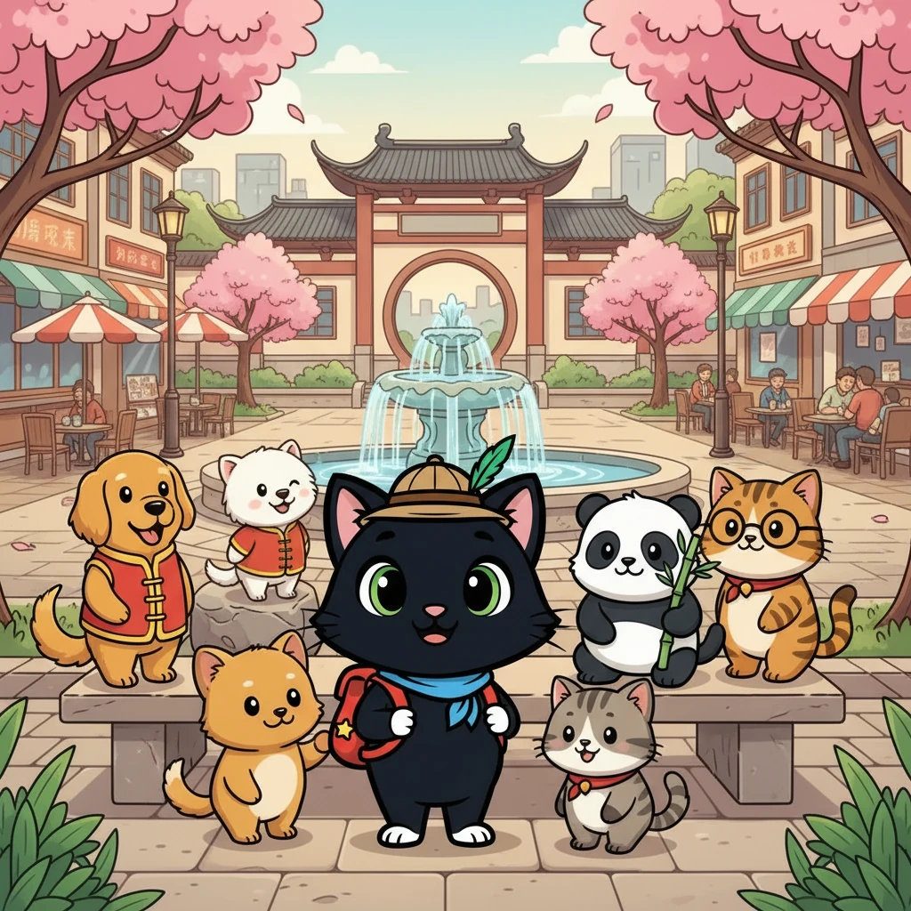在毛毛的帮助下，奇奇逐渐适应了城市的生活。他们一起穿梭于公园、广场和咖啡馆，结识了许多其他动物朋友。奇奇不再感到孤单，他开始享受城市生活带来的乐趣。