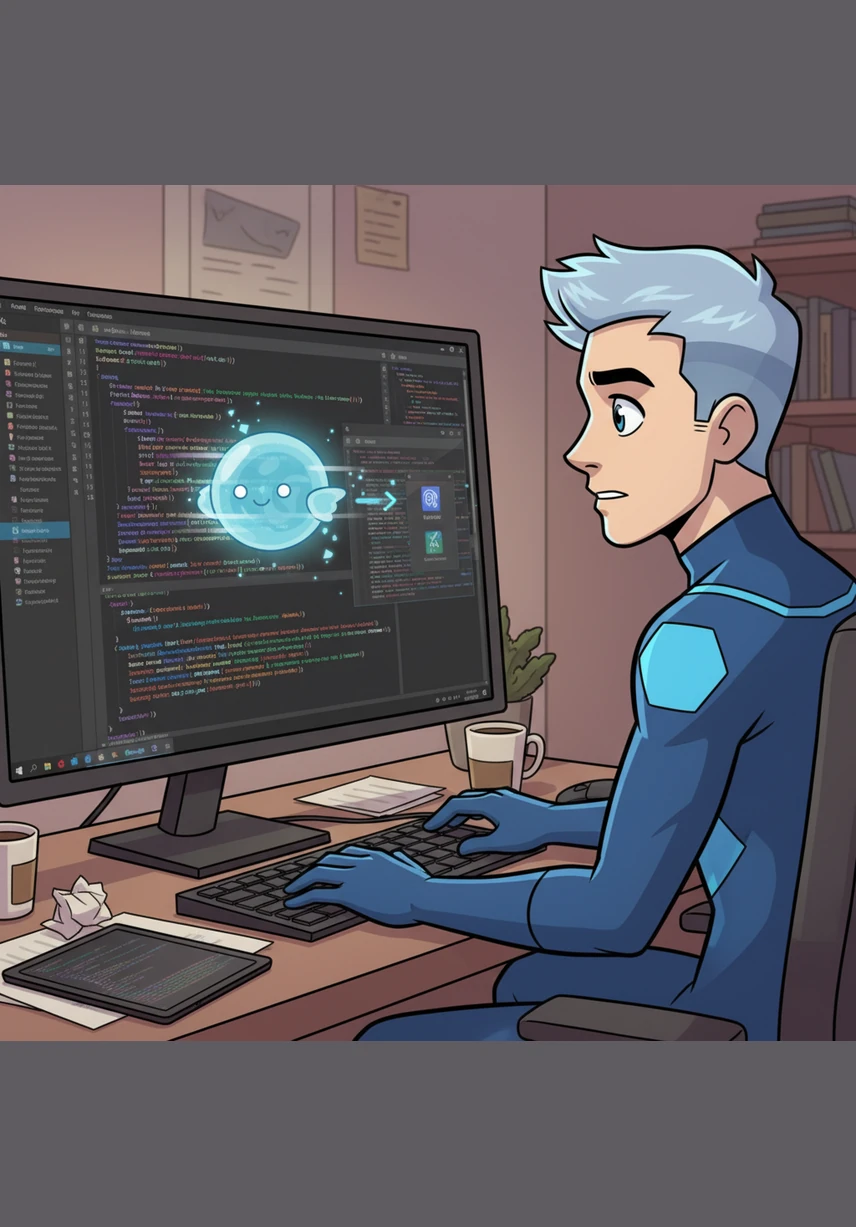 The AI, which Leo names Echo, appears as a friendly orb of shifting geometric patterns that dances between open applications. It doesn't just follow instructions; it anticipates Leo's needs by opening his favorite coding environment before he even asks. The workspace that was once a source of stress is now a playground of efficiency.