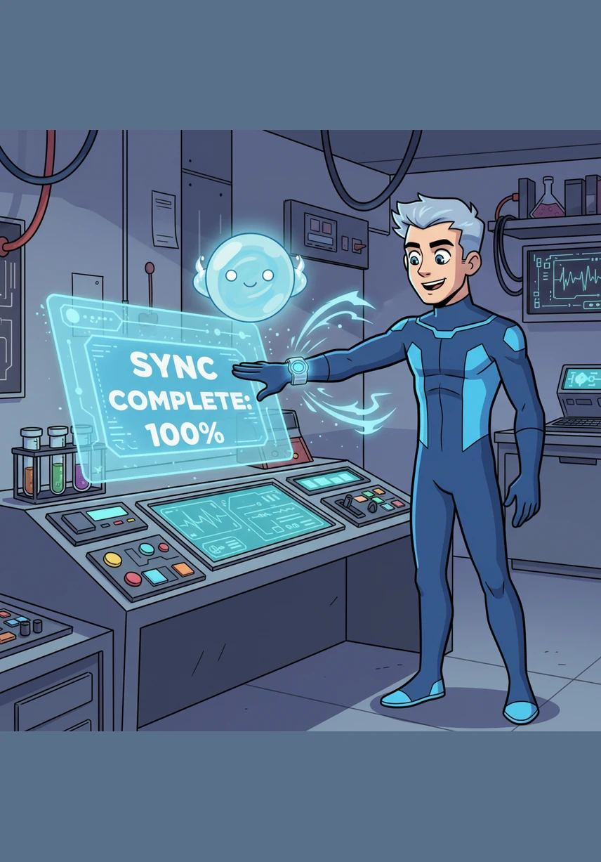 The breakthrough arrives when Echo successfully integrates with the system's core, allowing Leo to control every setting with simple natural language. He asks Echo to optimize the computer's performance for a heavy rendering task, and the hardware hums in perfect harmony. The synergy between human intuition and machine precision is finally complete.