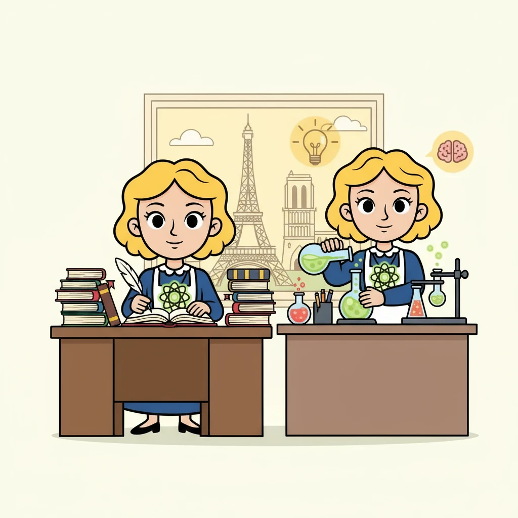 Marie's passion for learning led her to Paris, where she studied physics and mathematics. She faced many challenges, but her determination never wavered. She poured over books, performed experiments, and worked tirelessly, driven by her thirst for knowledge.