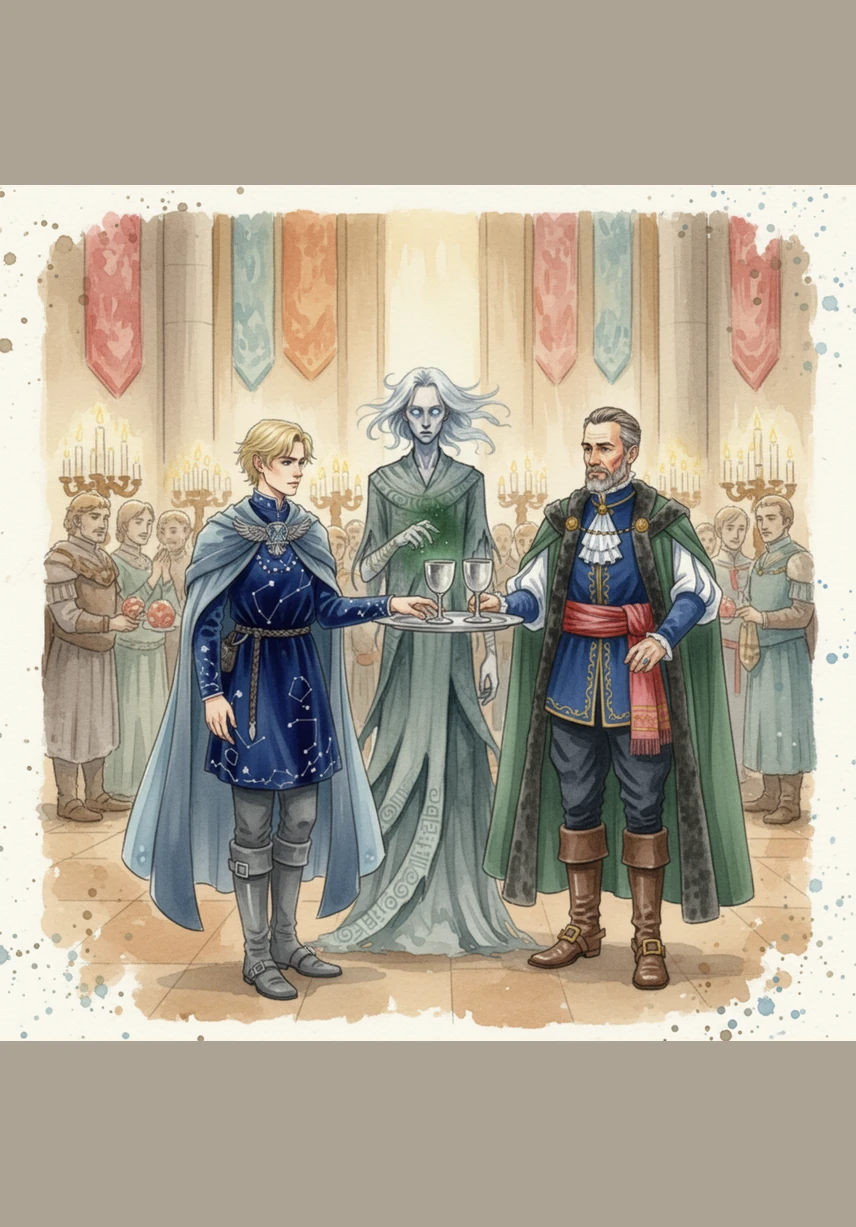 As the guest reached out his hand, Dante made his move, a gesture so subtle it was almost invisible to the surrounding crowd. With a slight shift of the tray, he swapped the lethal goblet for a harmless one, altering the course of fate in a single heartbeat. He felt the world tilt as he committed the ultimate act of betrayal against the man who had saved him.