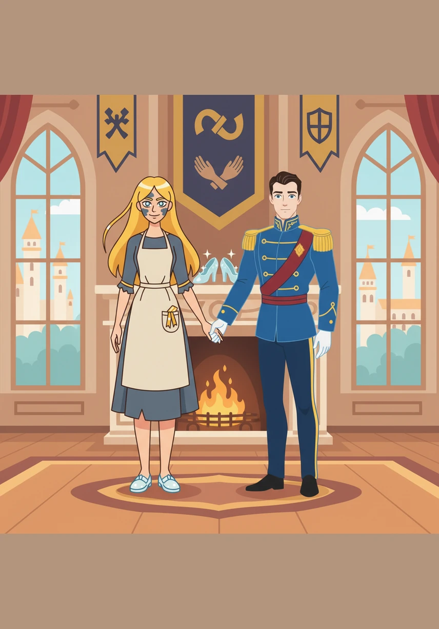 Ella and her Prince ruled the kingdom together, replacing old, restrictive traditions with new ones that celebrated kindness and bravery. She kept her glass slippers on a mantle as a symbol of the night she chose to walk her own path and keep her own shoes.