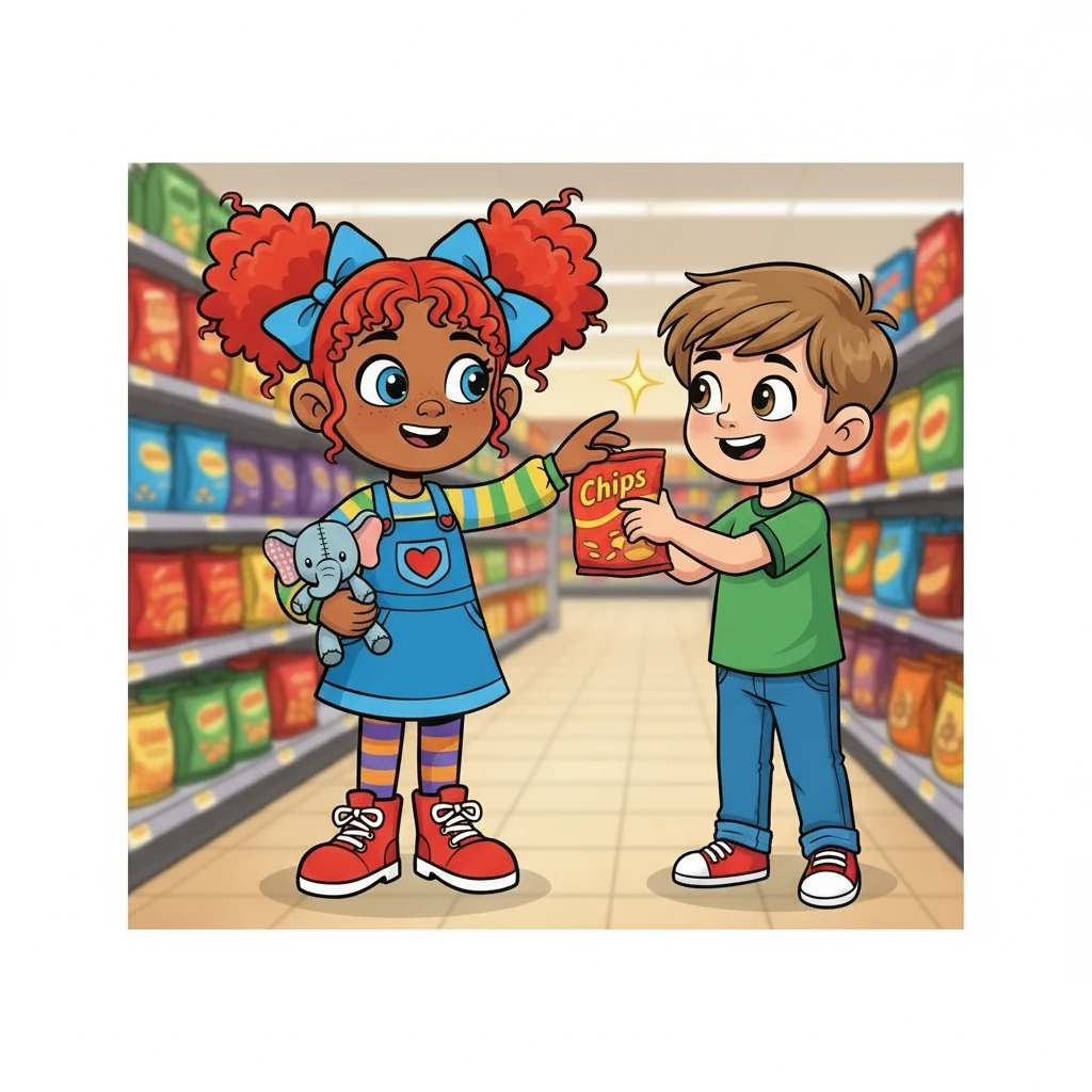 Their paths finally crossed in the snack aisle. Aviance reached for a bag of her favorite chips, and Max, reaching for the same bag, bumped into her. “Oh, excuse me!” they both exclaimed, their eyes meeting, and a spark of connection ignited between them. They both laughed, feeling a warmth spread through them.