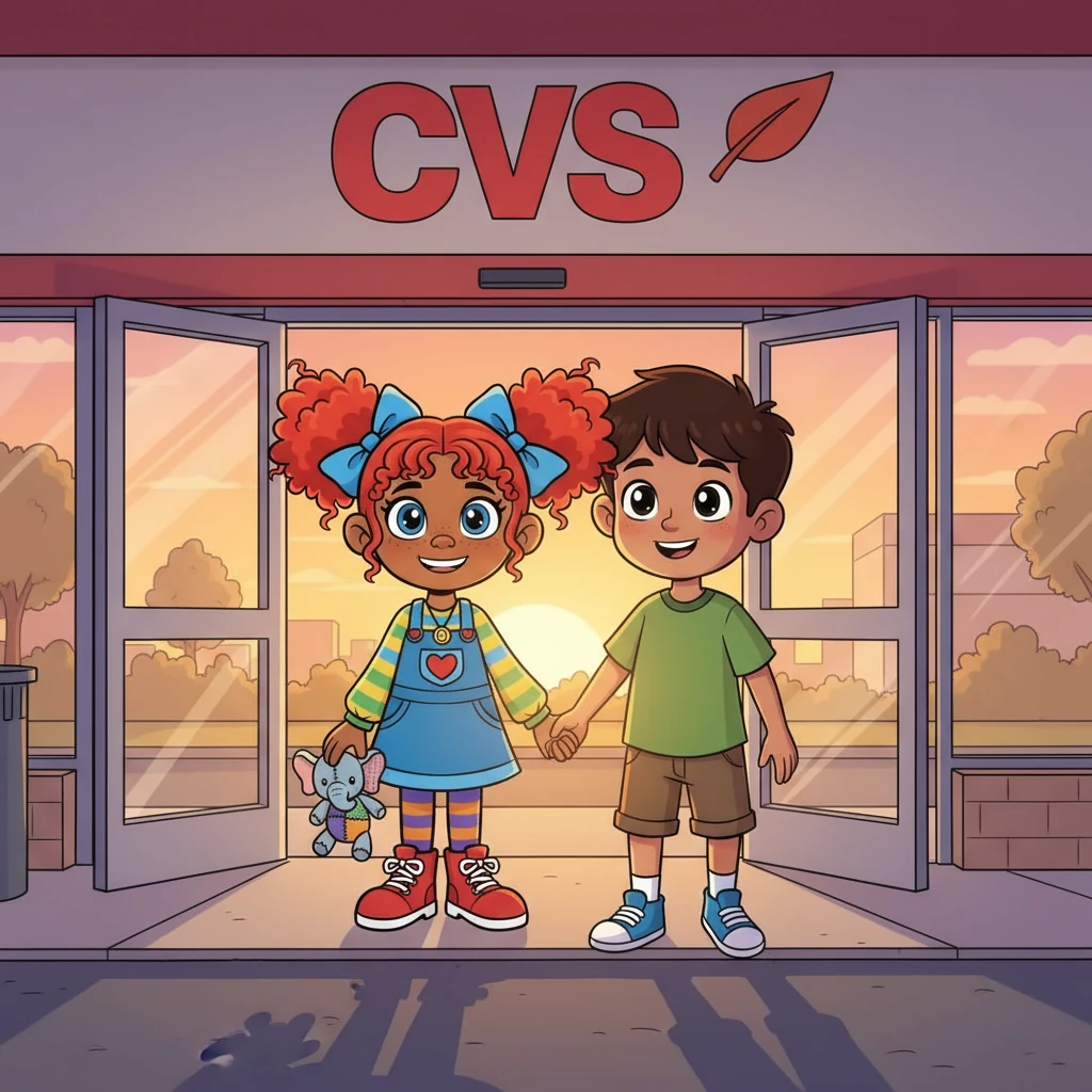 Holding hands, Aviance and Max walked out of CVS, the setting sun casting a golden glow on their faces. They knew their love story, sparked in the aisles of a drugstore, was just beginning. Their journey together, full of laughter and love, was the most beautiful adventure they could imagine.