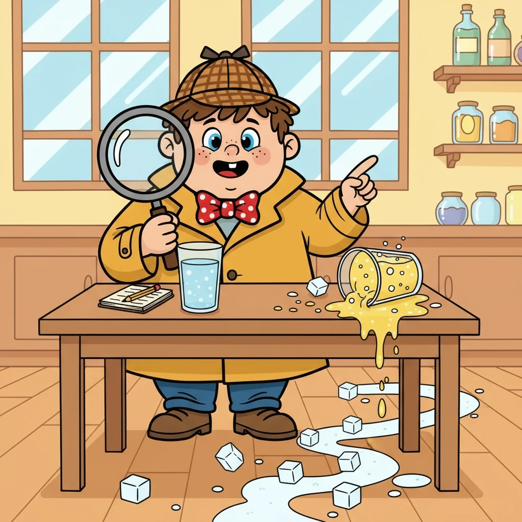 Max erkannte, dass Wasser viel wichtiger ist als Limonade. Wasser hilft dem Körper bei allen Funktionen, während Limonade viel Zucker enthält. Max fand eine Spur: Überall gab es zu viel Einfachzucker!