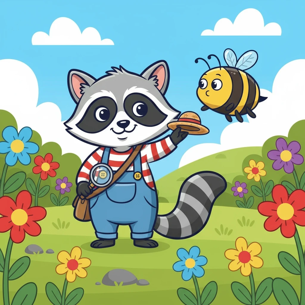 יום אחד, רוקי הבחין בדבורה חרוצה שאספה צוף. בלי לחשוב פעמיים, הוא חטף לה את כובע הקש הקטן שלה, וחייך לעצמו חיוך קטן.