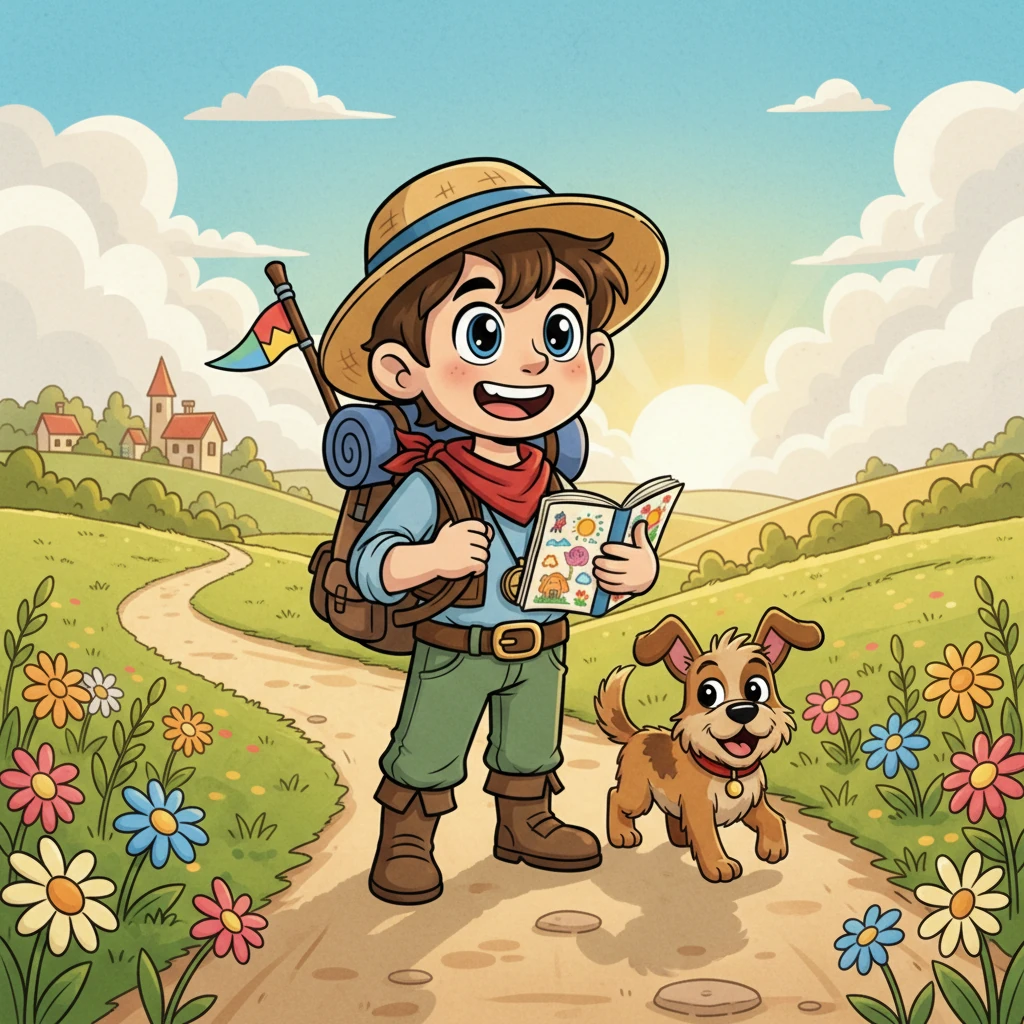 Pippo decise di continuare il suo viaggio, non più per cercare fortuna, ma per condividerla. Con Fido e un taccuino pieno di disegni, partì per nuove avventure, sapendo che ovunque andasse, la felicità sarebbe stata con lui.