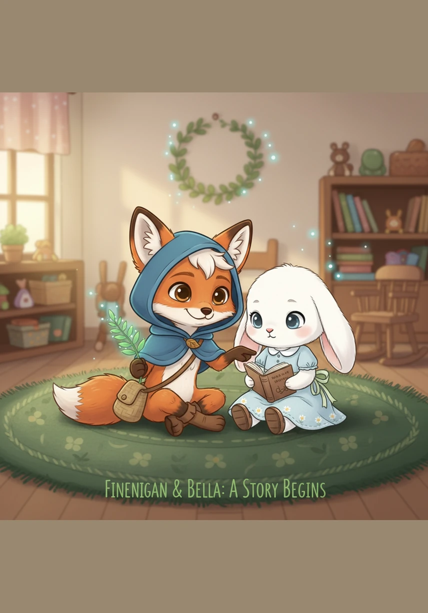 To help Bella feel even better, Finnegan shared his bag of sweet forest berries and crunchy crackers. They sat together on the soft moss, enjoying their picnic as the sun painted the sky in shades of honey.