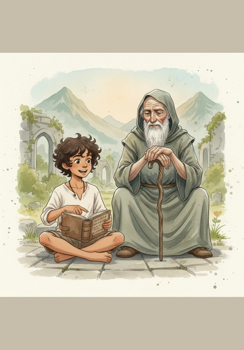 Ayaan rushed forward with a bright smile to take the weight of the heavy basket from the tired man. When they finally reached the man's home, the elder placed a gentle hand on Ayaan’s shoulder and whispered a heartfelt prayer for his kindness.