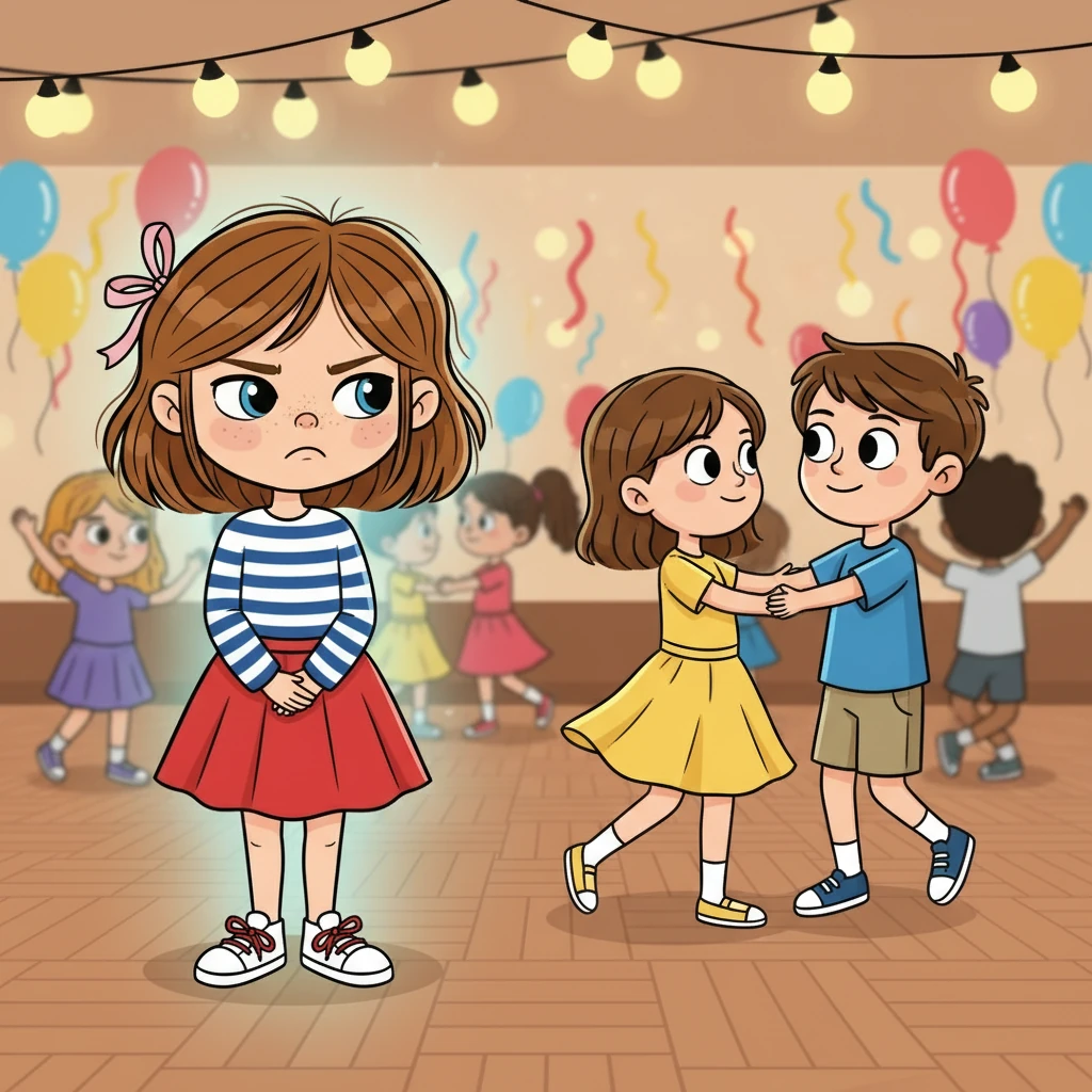 Un soir, lors d'une fête, Priscille observe Théo danser avec une autre fille. La jalousie la pique, mais elle se retient de dire quoi que ce soit. Théo, la voyant, lui adresse un regard qui semble percer son secret.