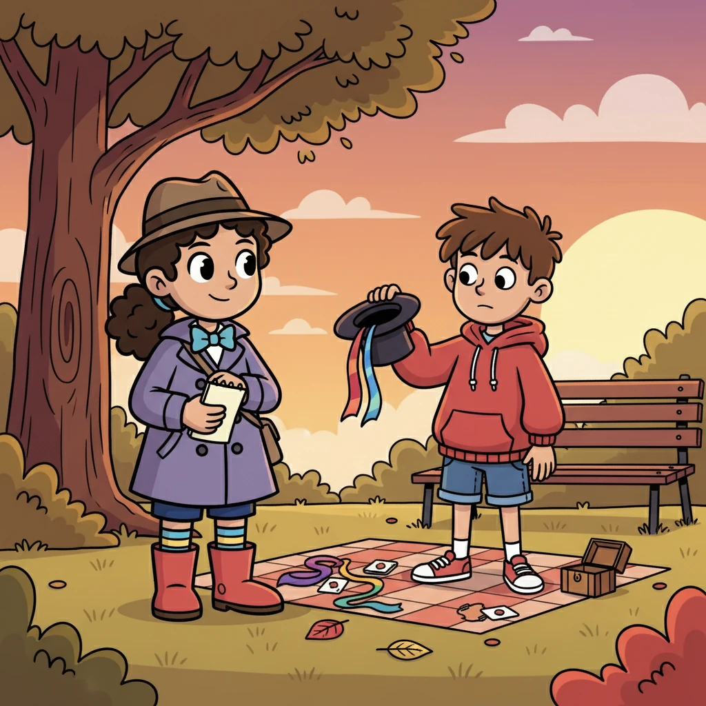 The boy, whose name was Finn, explained he was practicing his magic tricks, using illusions to make things disappear. He was lonely and wanted attention. Violet listened, understanding the boy's sadness.