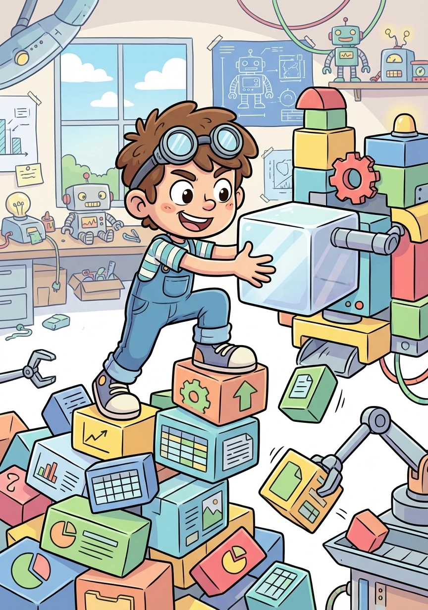 Data Dynamo Dan loved building things! One day, he decided to tackle a big problem: messy CSV files.